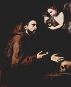 Der Hl. Franz von Assisi und der Engel mit der Wasserflasche